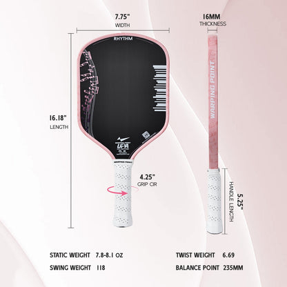 Rhythm Hybrid Pickleball Paddle – Pink