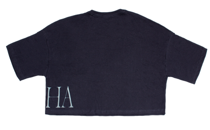 CAB W CROP ALOHA TEE BLK M