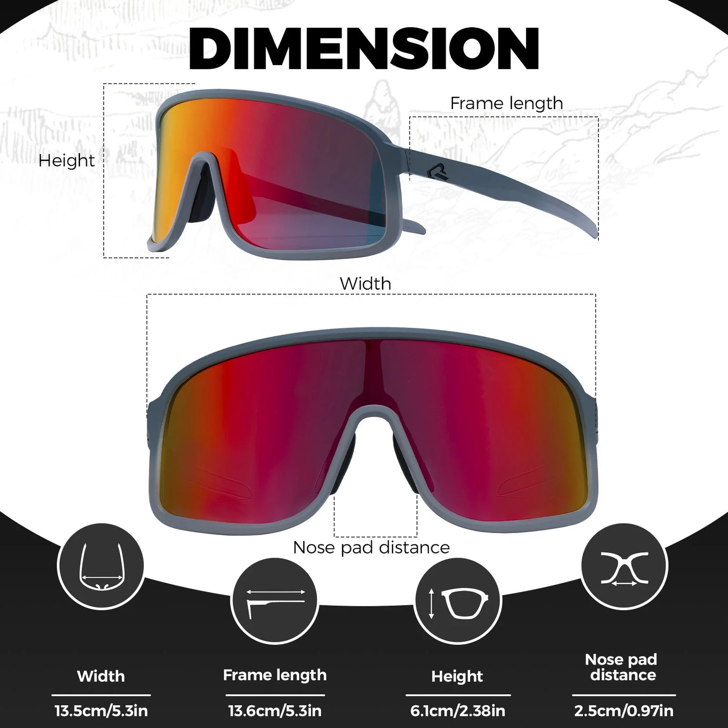 Polarized Photochromic Cycling Sunglasses