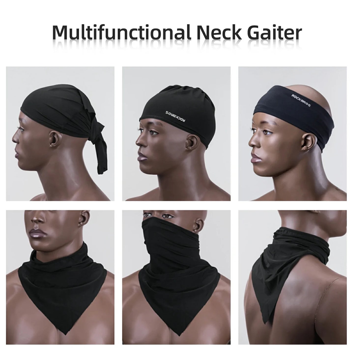 ROCKBROS Neck Gaiter-UPF 50+ Cool Face Cover UV Protection Breathable Neck Gaiters