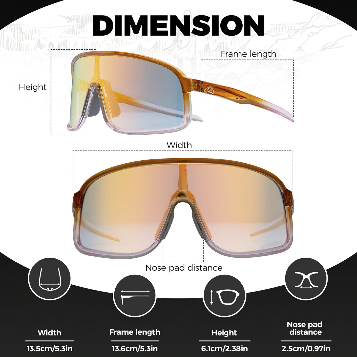 Polarized Photochromic Cycling Sunglasses
