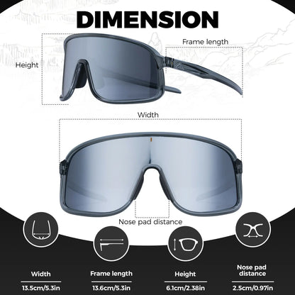 ROCKBROS Cycling Sunglasses Photochromic Polarized Sports Glasses UV400 Unisex