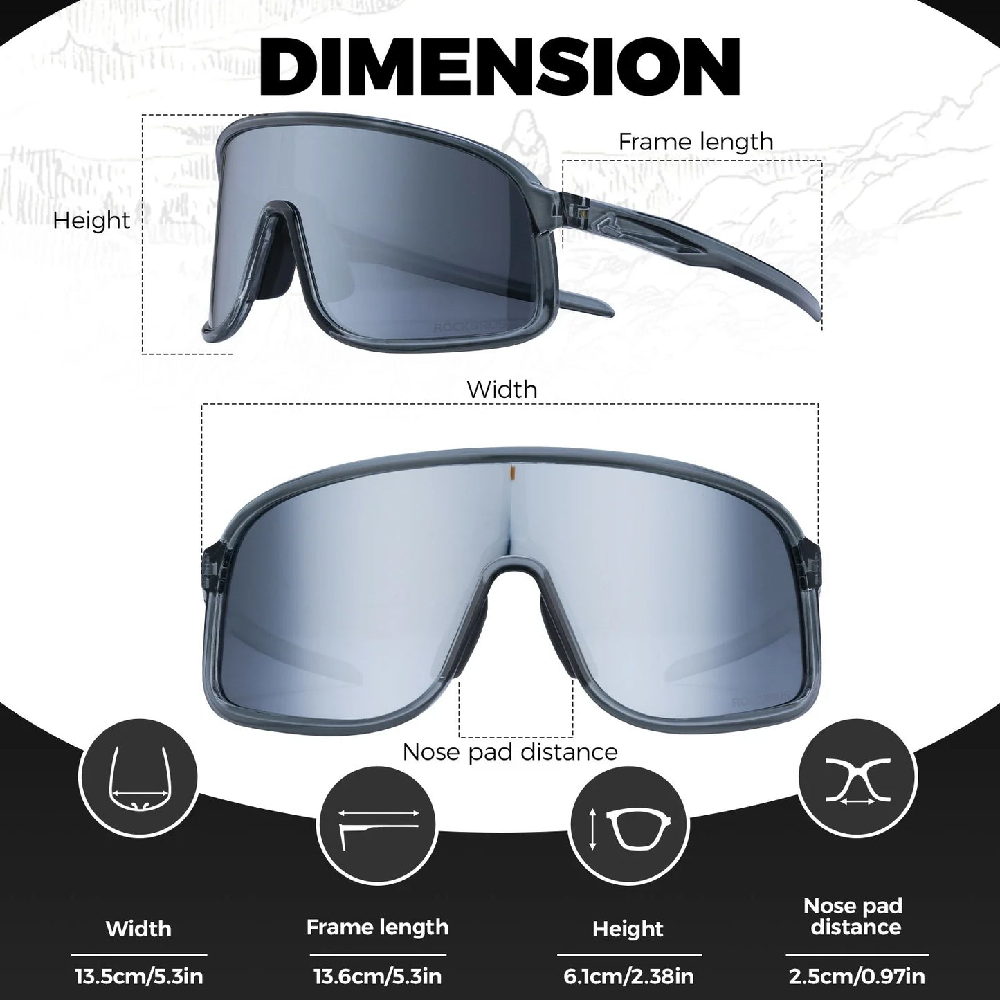 Polarized Photochromic Cycling Sunglasses