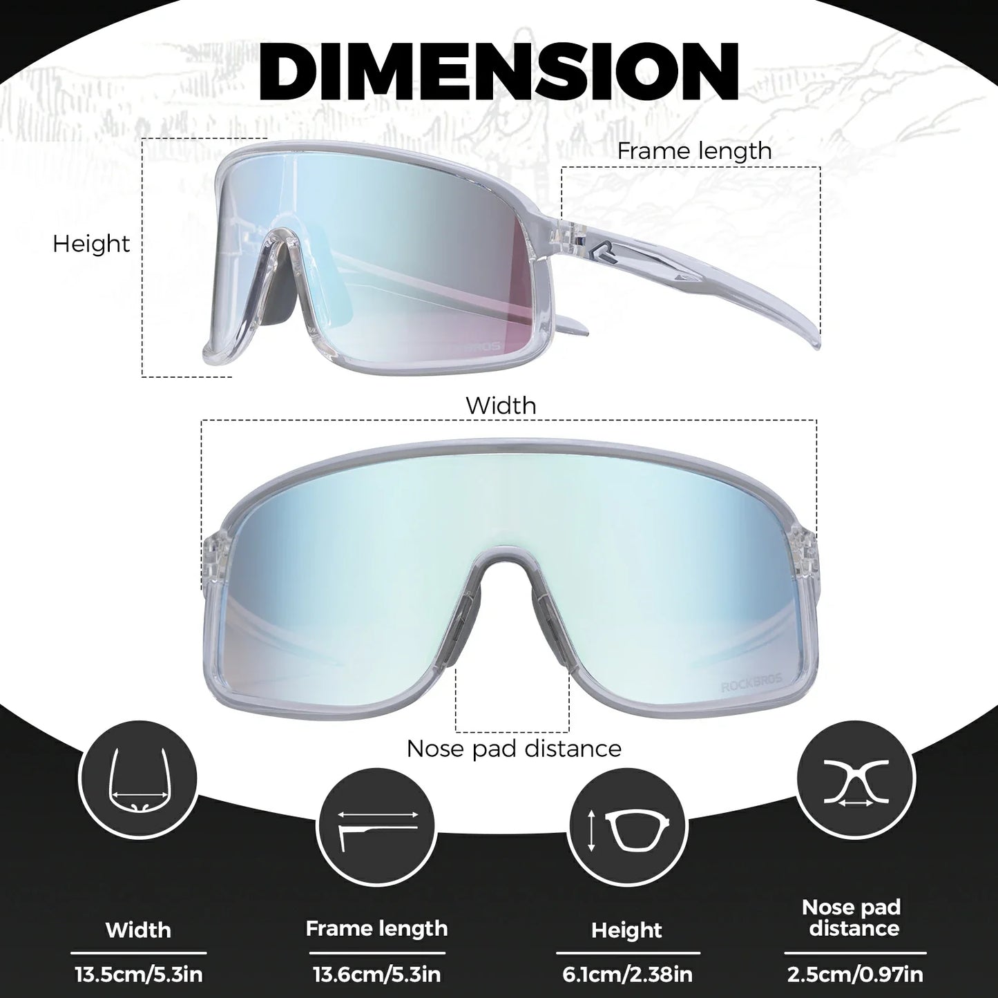 Polarized Photochromic Cycling Sunglasses