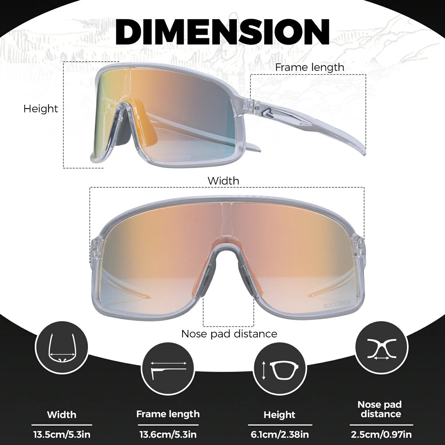Polarized Photochromic Cycling Sunglasses
