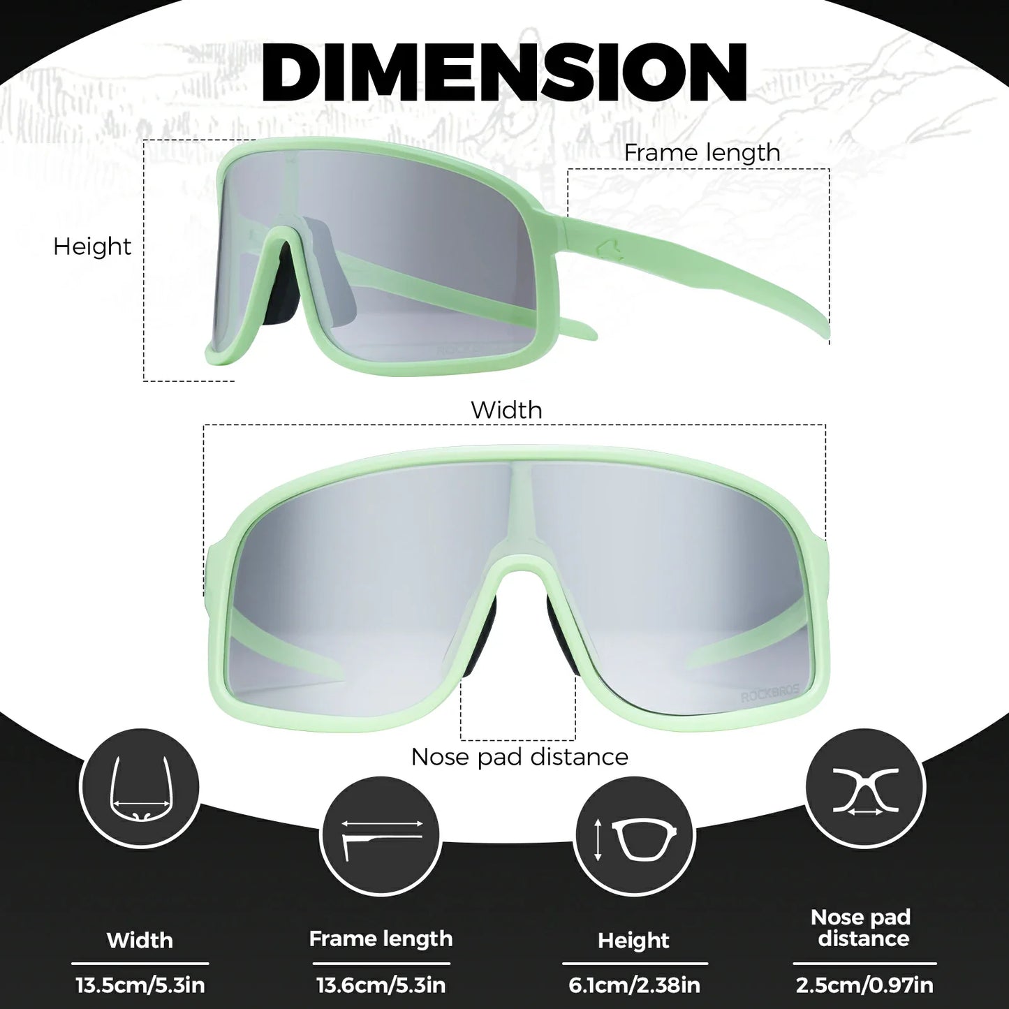 Polarized Photochromic Cycling Sunglasses