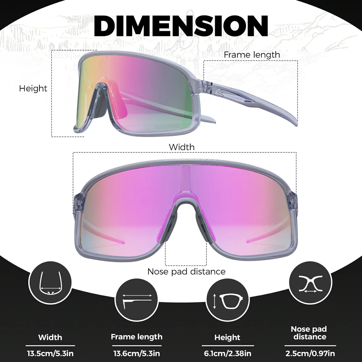 Polarized Photochromic Cycling Sunglasses