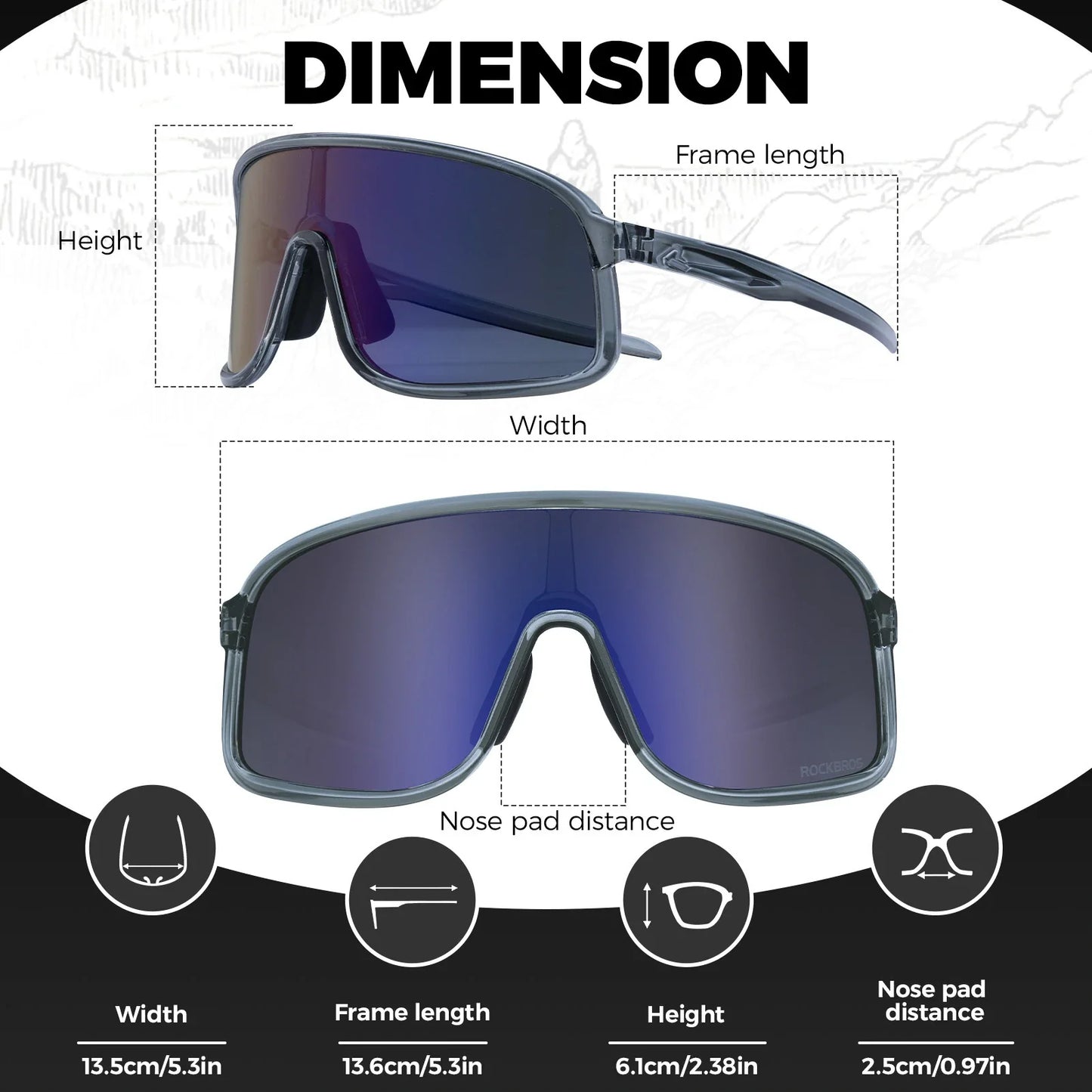 Polarized Photochromic Cycling Sunglasses