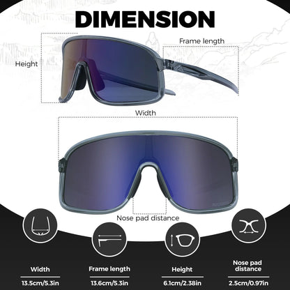 ROCKBROS Cycling Sunglasses Photochromic Polarized Sports Glasses UV400 Unisex