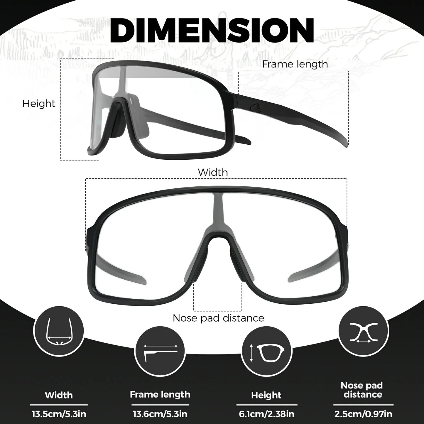 Polarized Photochromic Cycling Sunglasses