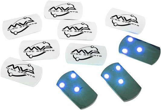 MVP Tri-Lit Turquoise LED Disc Lights (5, 10 or 20 Pack) - Glow Essential!