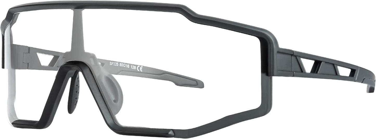 Aerodynamic Windproof Photochromic Cycling Sunglasses