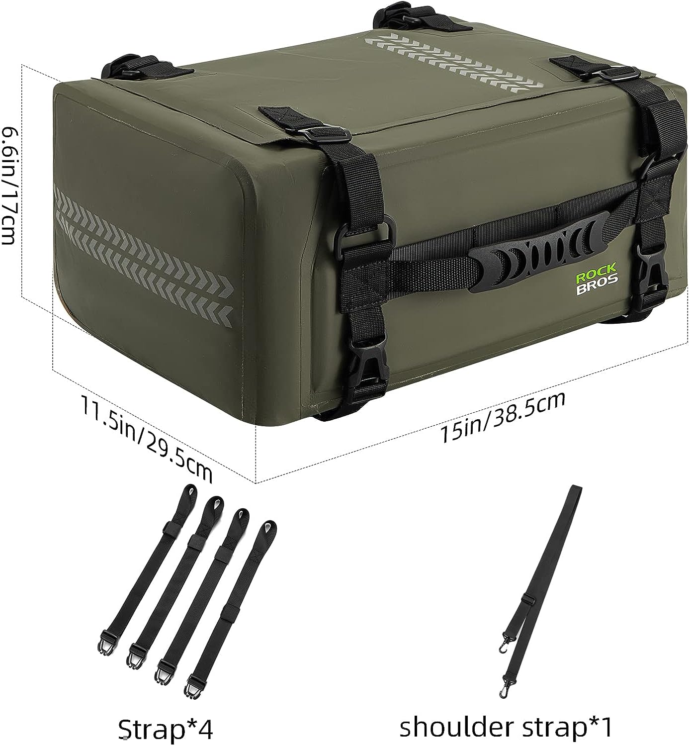 Motorcycle Seat Bag Luggage Pannier Dry Bag Tail Bag Waterproof 30L Universal MotorBike Bag Army Green