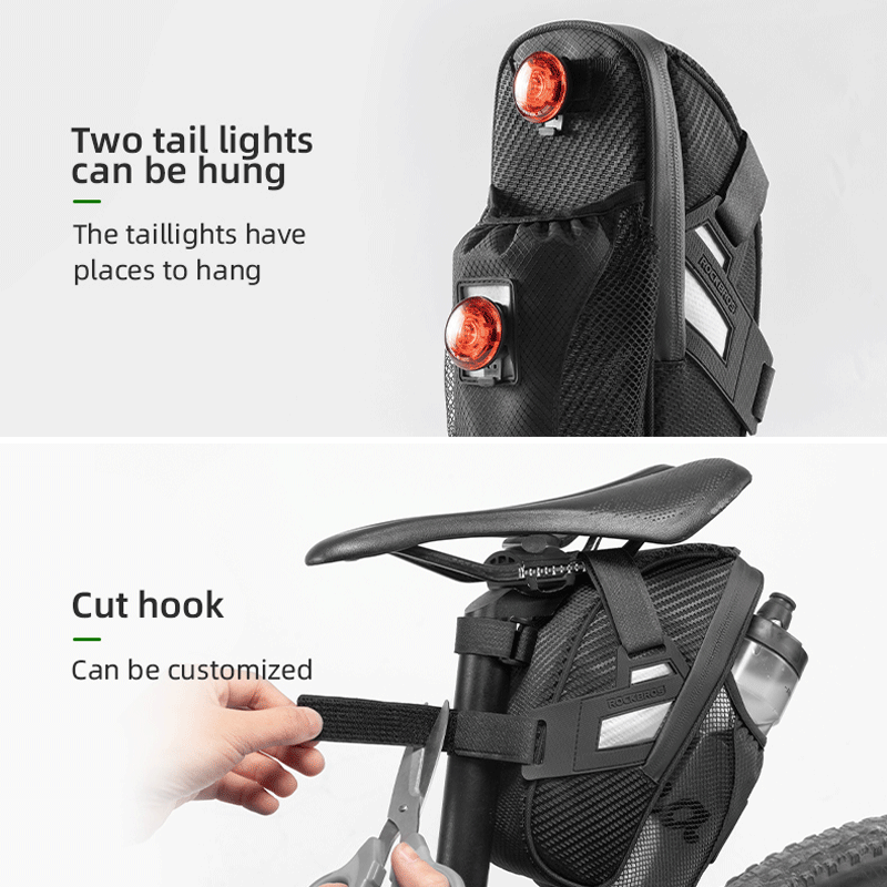 ROCKBROS Bike Saddle Bags Pouch Waterproof Under Seat Pack Bicycles Storage Bags