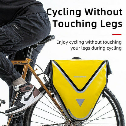 ROCKBROS Large Triangle Bicycle Saddlebag in Yellow