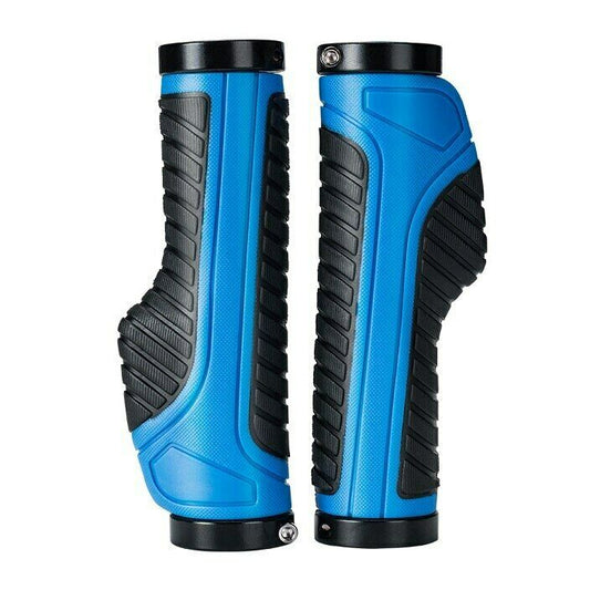 ROCKBROS Ergonomic Double Lock Rubber Handlebar Grips - Anti-Slip for Bikes