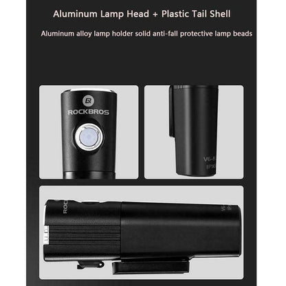 ROCKBROS Front Bike Light 400/800 Lumens V6-400/800