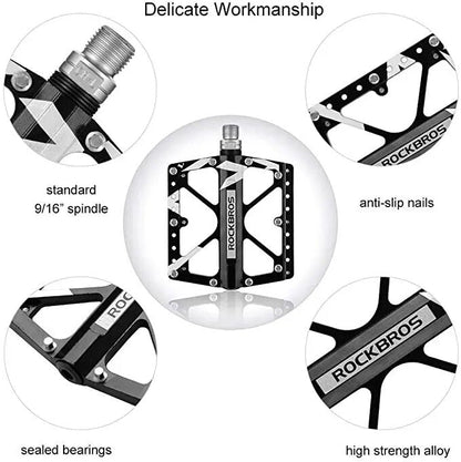 ROCKBROS Large Bike Pedals in Black or Blue