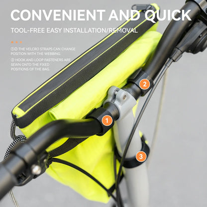 Convertible Bike Front Bag – Expandable Nylon Handlebar  Crossbody Bag