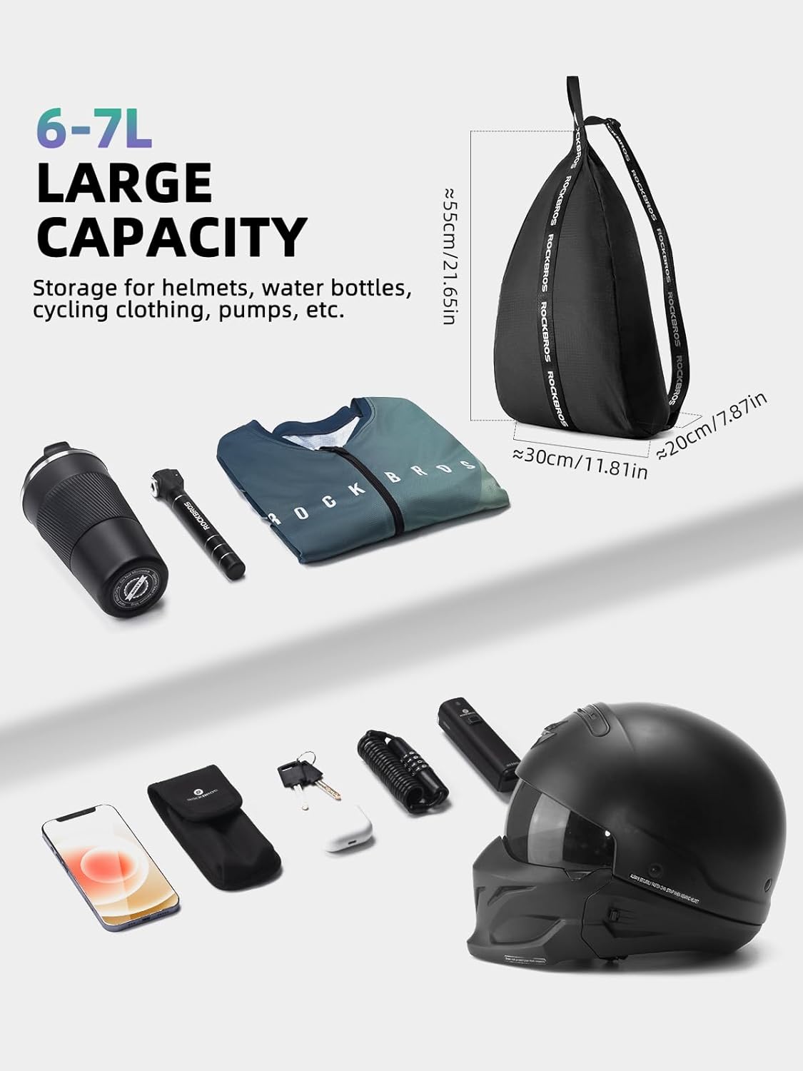 golf motorcycle helmet ROCKBROS Waterproof Motorcycle Helmet Backpack 7L Lightweight Storage – In The Bag Disc Golf Company