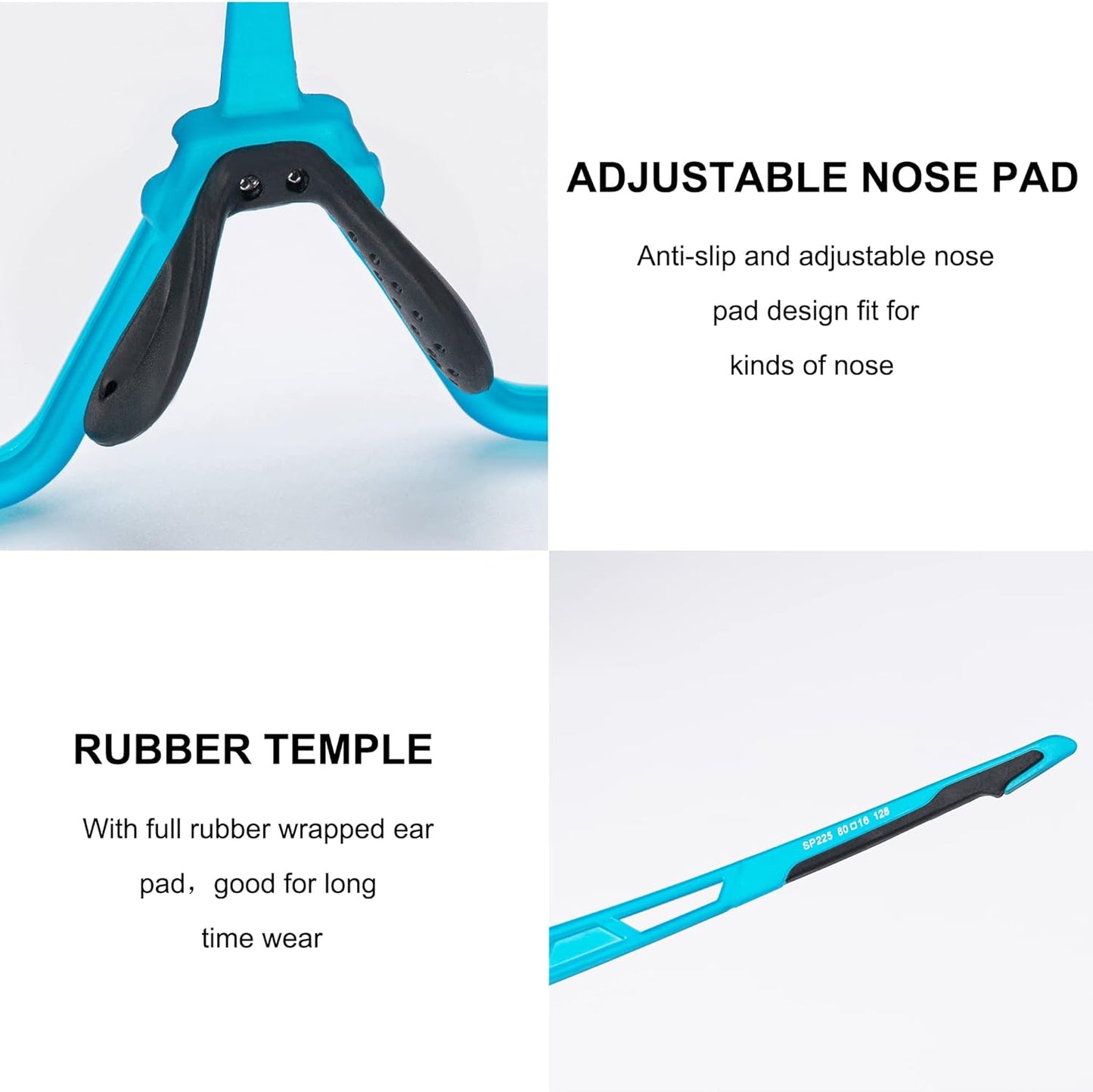 Aerodynamic Windproof Photochromic Cycling Sunglasses