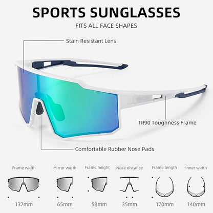 Unisex Polarized Cycling Sunglasses with TR90 Frame