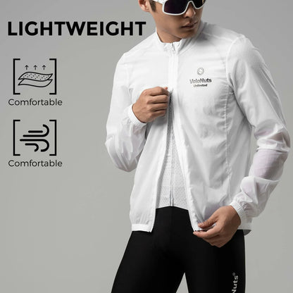 VNS Men's Cycling Jacket, Ultralight Windbreaker for Running Cycling Packable
