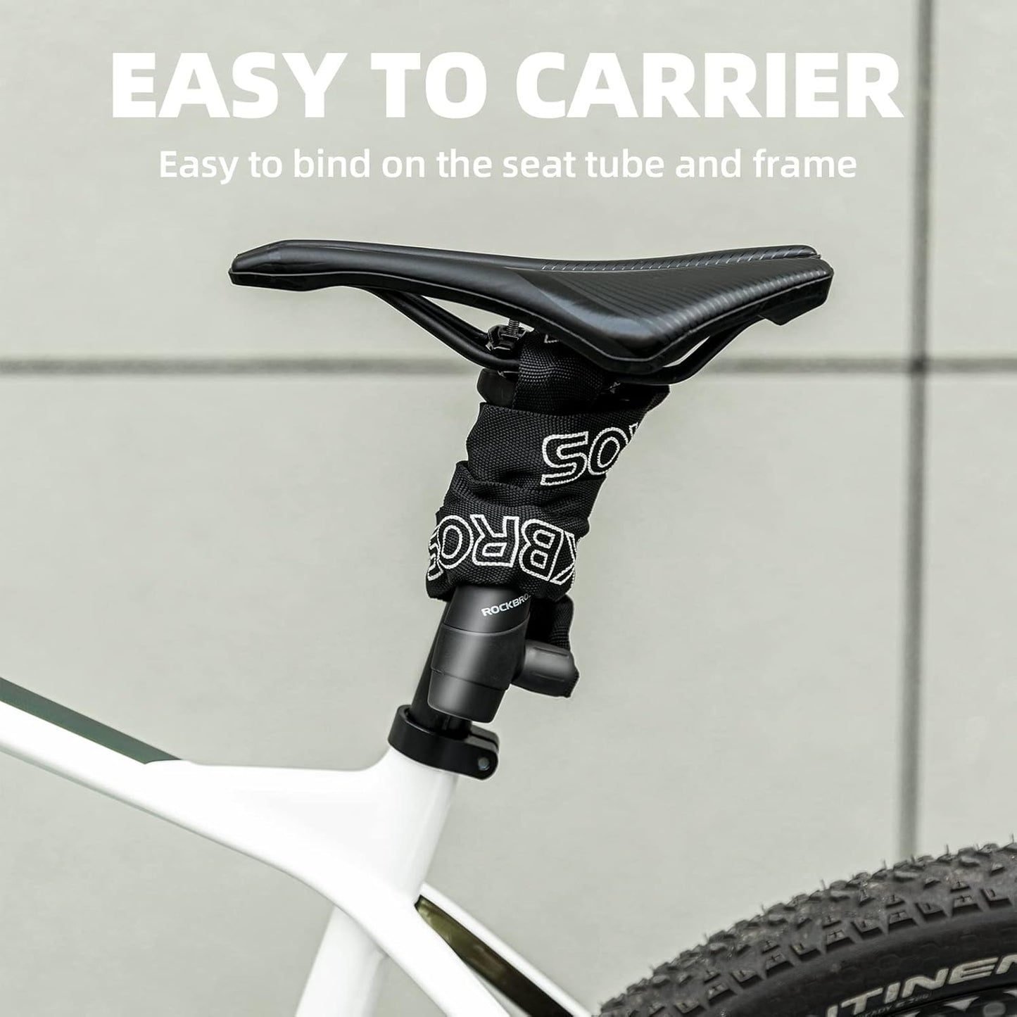 ROCKBROS Bike Lock Chain Bicycle Lock, Heavy Duty Anti Theft