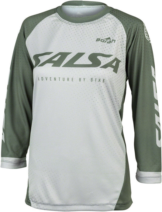Salsa Women's Fleet 3/4 MTB Jersey - X-Large Green White
