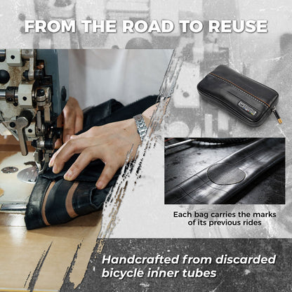 Sustainable Eco-Friendly Recycled Tire Bike Wallet 0.4L ROAD TO SKY
