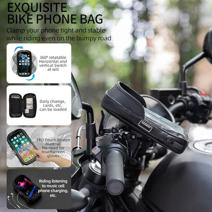 Waterproof Motorcycle Handlebar Phone Bag
