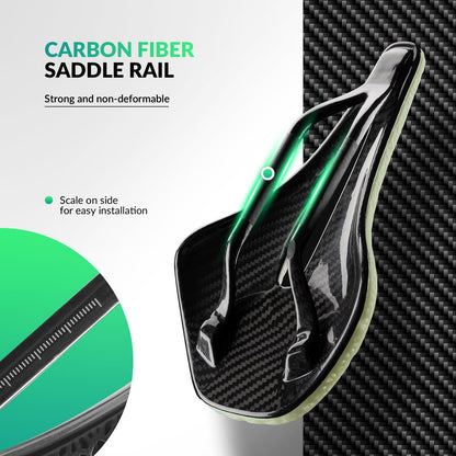 ROCKBROS 3D Printed Carbon Bike Saddle Ergonomic Ultralight Seat