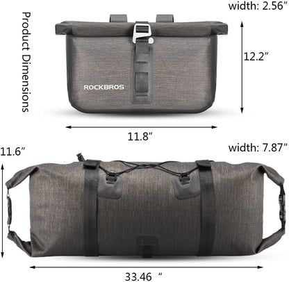 Waterproof Handlebar Bags Front 2 Dry Packs for MTB Road Bicycles 19-20L
