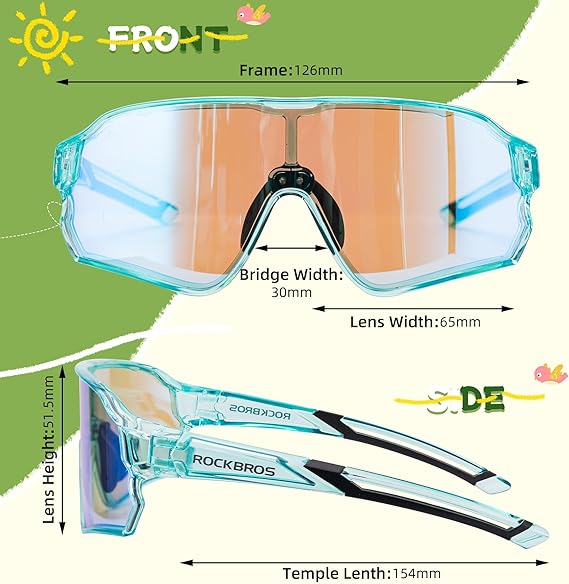 Kids Sports Glasses for Ages 8–14
