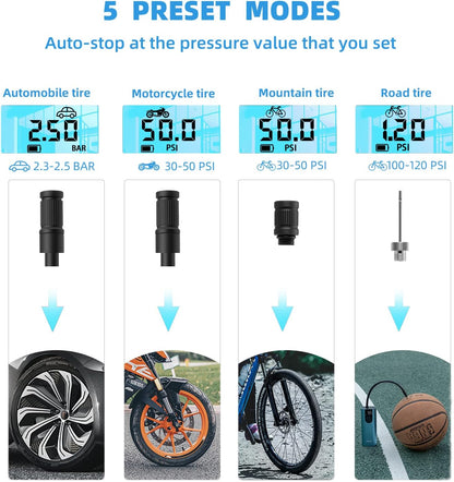 ROCKBROS A10 Electric Bike Tire Pump 150PSI