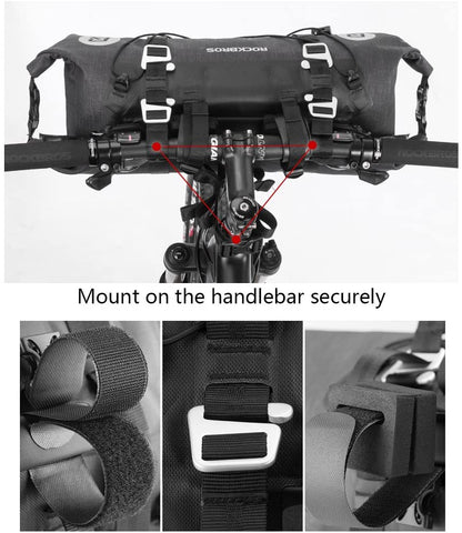 Waterproof Handlebar Bags Front 2 Dry Packs for MTB Road Bicycles 19-20L