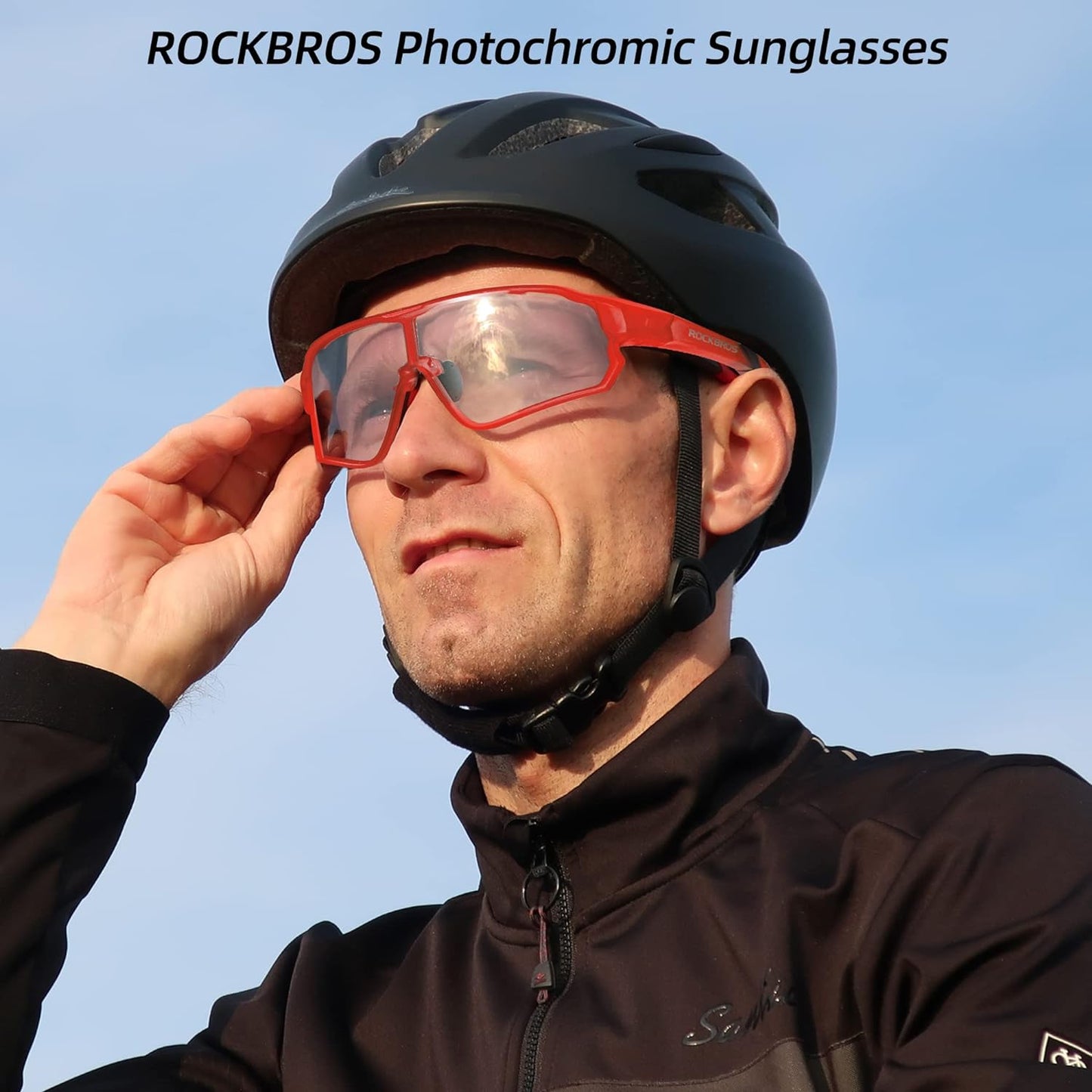 Aerodynamic Windproof Photochromic Cycling Sunglasses