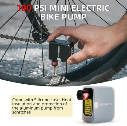 ROCKBROS AS1 Mini Electric Bike Tire Pump 100PSI