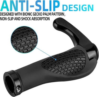 Single Lock-on Bike Grips Ergonomic Non-Slip Rubber