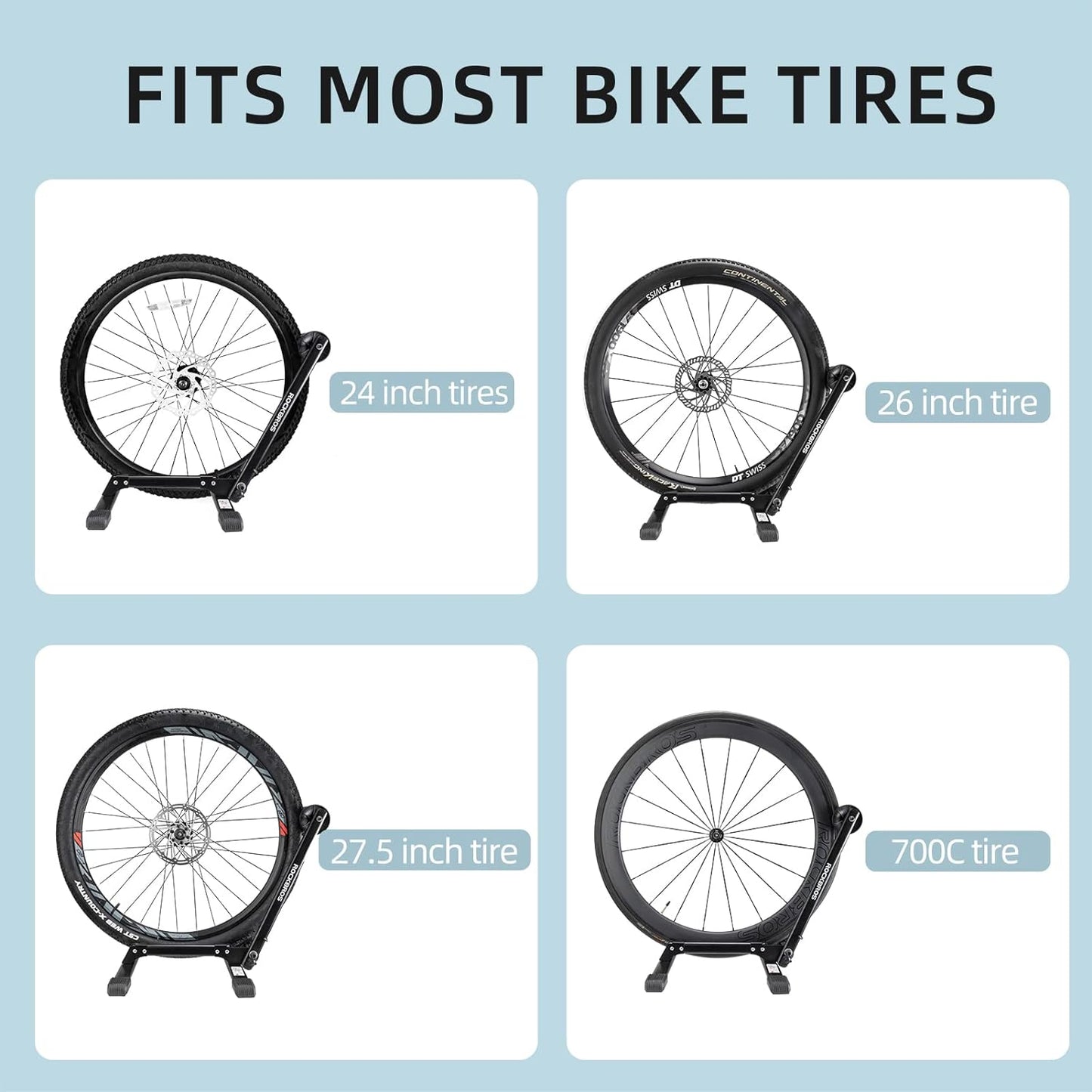 ROCKBROS Foldable Bike Stand Floor for 20” - 29” Wheels