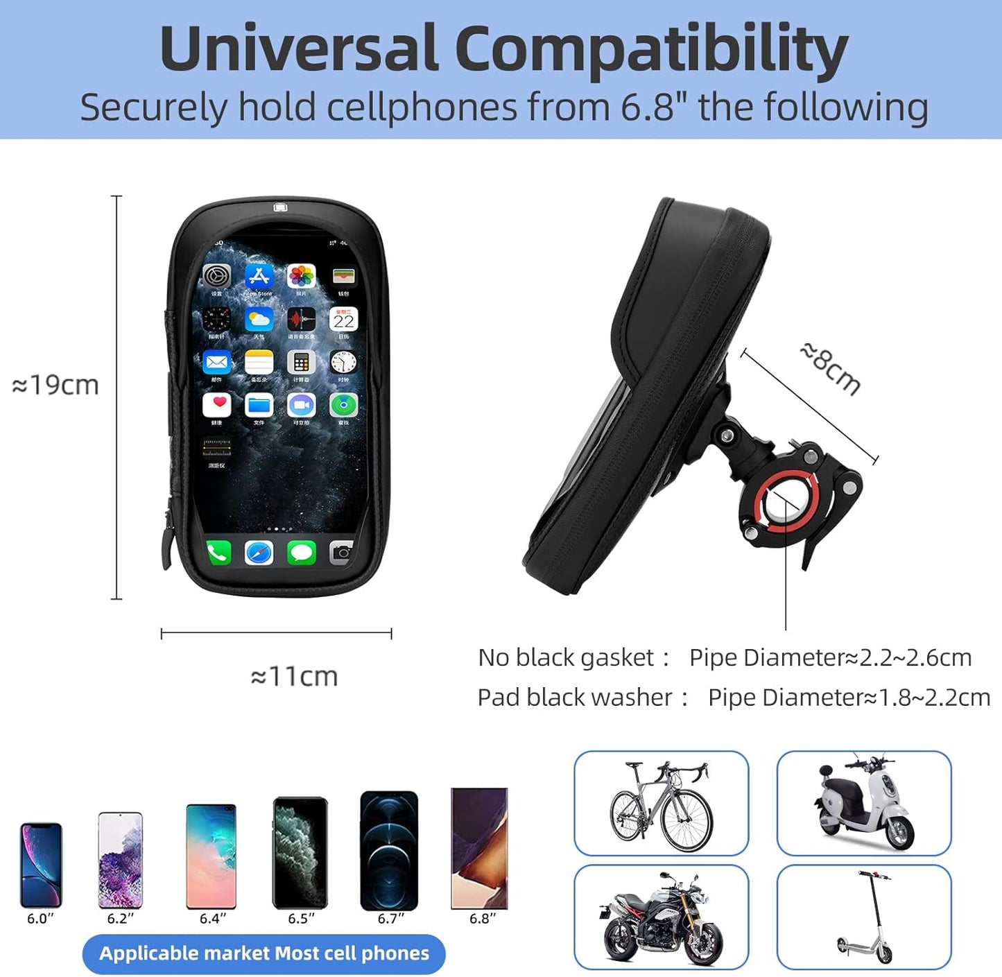 Waterproof Motorcycle Handlebar Phone Bag