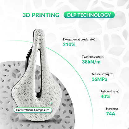 ROCKBROS 3D Printed Carbon Bike Saddle Ergonomic Ultralight Seat