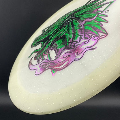 Metal Flake Glow Aztec X-Out - Horned Dragon