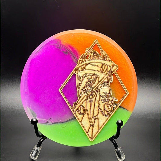 Custom Tri-Color Glow Resin Mini - Exclusive "RAD Plague Doctor"