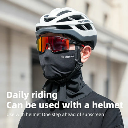 ROCKBROS Cooling Neck Gaiter with Ear Loops – UV Protection for Cycling