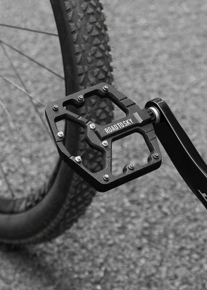 ROCKBROS Road to Sky Wide Bike Pedals in Black (Pair)