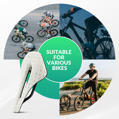 ROCKBROS 3D Printed Carbon Bike Saddle Ergonomic Ultralight Seat