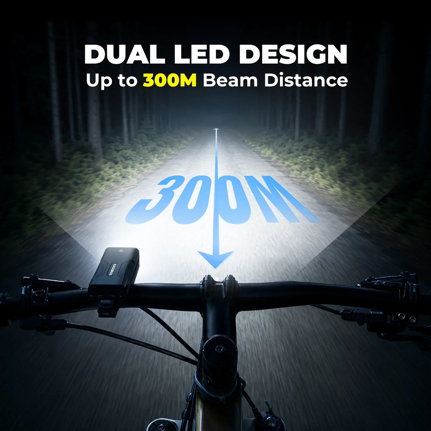 Bike Front Light 850 Lumen Rechargeable