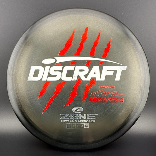 Z Zone (First Run) - Paul McBeth 4X Claws - Onyx Gold Glitter