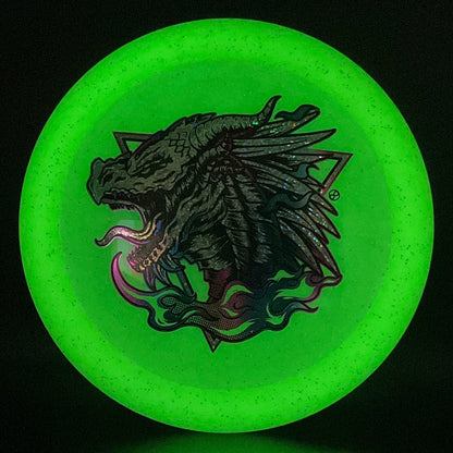 Metal Flake Glow Aztec X-Out - Horned Dragon